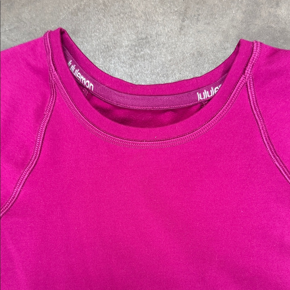Lululemon It’s Rulu Run Long Sleeve Thumbholes Pink Women- size 4 - Picture 2 of 8